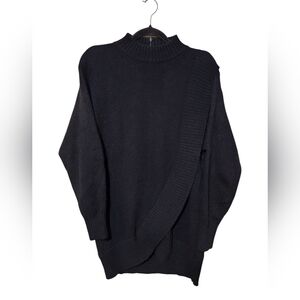 Vintage 90's I.B. Diffusion Lambswool Angora Black Draped Sweater Size Small